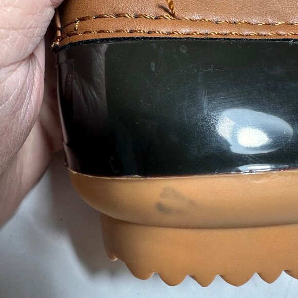 Nature Breeze Womens Brown & Black Waterproof Lace-Up Zip-Up Duck Boots Size 8.5 - Picture 11 of 11